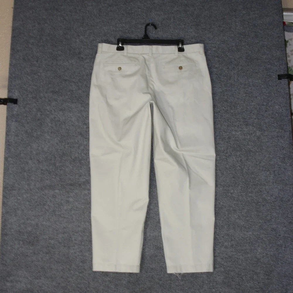 LL Bean Classic Fit Chino Pants‎ Mens 36x28 Beige Khaki Cotton Staple Gorpcore